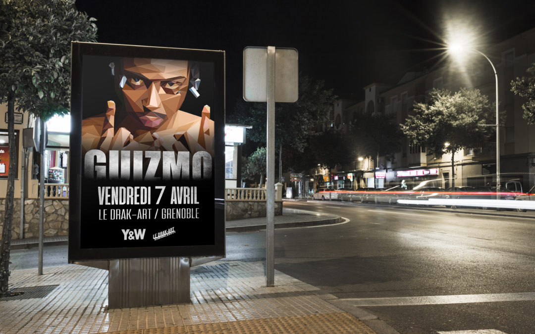 Affiche de concert et pochette d’album (fictif) – Guizmo