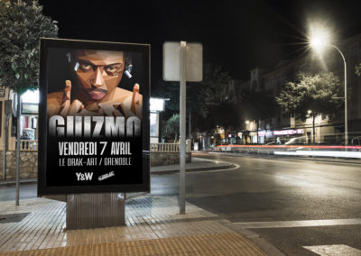 Affiche de concert et pochette d’album (fictif) – Guizmo