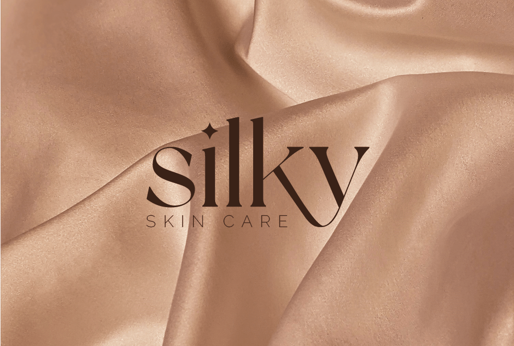 Logo d’une marque fictive de produits pour la peau, Silky skin care